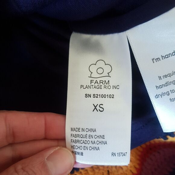 Farm Rio Anthropologie Dress XS Sweater Knit Mini Bohemian Southwestern Boho - Picture 10 of 16